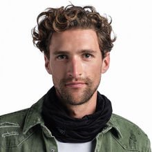 Buff Unisex Black Lightweight Merino Wool Tubular Neck Gaiter