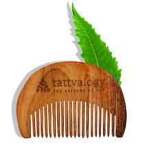 Tattvalogy Raw Neem Comb- For beard, Boosts Blood Circulation, Hair Growth & Reduces Scalp Issues