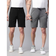 TOM BURG Men Multi-Color Mid Waist Regular Fit Shorts (Pack of 2)