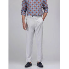 Rare Rabbit Ugo White Plain Regular Fit Trouser