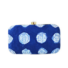 A Clutch Story Blue Vintage Coin Clutch