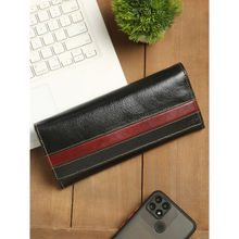 Teakwood Women Black Solid Two Fold Leather Wallet