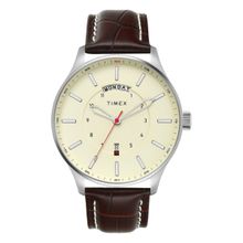 Timex Men Off White Round Dial Analog Watch -TWEG29302 (M)