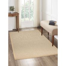 Saral Home Diamond Jute & Cotton Woven Anti-Slip Strong Border Carpet 180x270 cm Beige