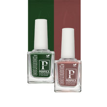 PERPAA Colorich Army Green & Coco Brown Nail Polish - Pack of 2