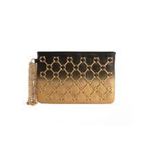 Devina Juneja Symphony & Symmetry Ring Pouch In Gold-Black