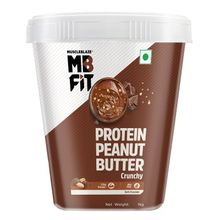 MuscleBlaze High Protein Peanut Butter With Pea Protein, Crunchy Dark Chocolate