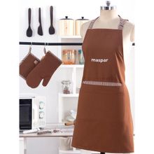 Maspar Russel Cotton Printed Brown 1Pc Apron