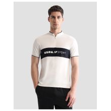 U.S. POLO ASSN. Active Sports Men's Brand Embossed Regular Fit Active Polo Shirt - White