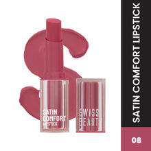 Swiss Beauty Satin Comfort Smooth Glide, Highly Pigmented , Ultra Hydrating Lipstick - 8 Salmon Pink