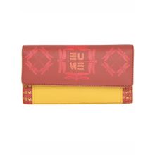 EUME Ladybug Vegan Leather Dragonfly UV Printed Women Wallet Hot Sauce Red Color (L)