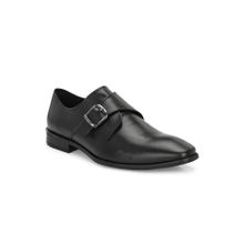 CARLO ROMANO by Wasan Black Ankle Donald Monk Strap Shoes for Men