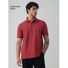 The Souled Store Classic Jester Men Pink Polo T-Shirt