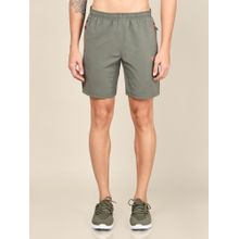 Technosport Mens Green TECHNOLITE Solid Slim Fit Sports Shorts