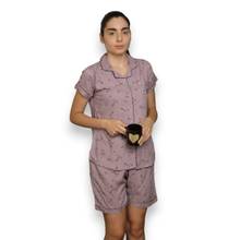 VIEVIANA Women Printed Purple Night Suit (Set of 2)