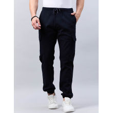 Style Quotient Men Navy Stretchable Jogger Trouser