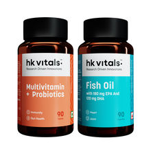 HealthKart HK Vitals Multivitamin With Probiotics Tablets & Fish Oil Capsules