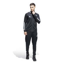 adidas Men's Black Solid High Neck Tracksuit