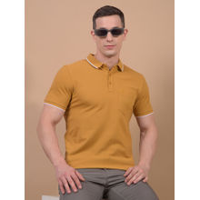 CRIMSOUNE CLUB Men Mustard Polo Neck T-Shirt