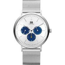 Danish Design Tidlos Day-Date Small Seconds Quartz Dial Color Silver Men Watch-IQ62Q1233