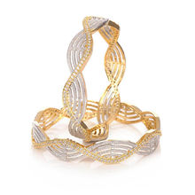 Youbella Jewellery American Diamond Gold Plated Bangles