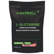 NAKPRO L-Glutamine Amino Acid Supplement Powder - Pink Guava