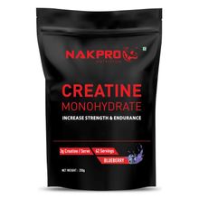 NAKPRO Creatine Monohydrate for Increase Strength & Endurance - Blueberry