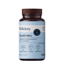 Miduty Sleep Well Melatonin Valerian Root Deep Sleep Support Stress Relief