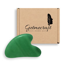 Getmecraft Green Jade Gua Sha Stone For Face, Neck And Under Eye