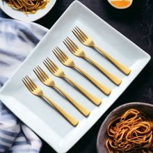 FNS Montavo Alexa Gold Stainless Steel Dinner Fork Set of 6