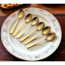FNS Montavo Alexa Gold Stainless Steel Dinner Spoon Set of 6