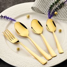 FNS Montavo Alexa Gold 24 Piece Stainless Steel Cutlery Set(pack of 24 pcs)