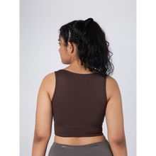 Blissclub The Ultimate Comfort Sports Bra With Easy Slip In Pads In Brown