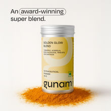 Gunam Golden Glow Blend with Vit C Curcumin & Saffron for Immunity + Gut + Skin Nutraceutical Powder