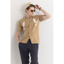 Snitch Plumaleaf Beige Knitted Shirt