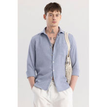 Snitch Linen Line Light Blue Stripes Shirt