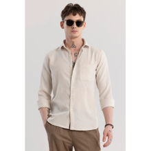 Snitch Linen Line Cream Stripe Shirt