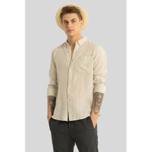 Snitch Elementary Cream Plain Pure Linen Shirt