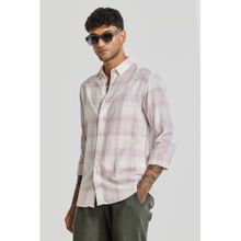 Snitch Lavender Checks Linen Shirt