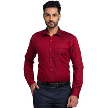 Park Avenue Men Slim Fit Cotton Solid Red Formal Shirt