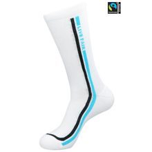 Balenzia Men's Fair Trade Organic Cotton Crew length Socks, Pack of 1 - White (Free Size)