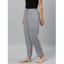 Drape In Vogue Women White Dots Pyjama - Grey