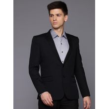 ESSAS club Men Black Solid Single-Breasted Slim-Fit Blazer