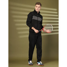 CHKOKKO Black Men Winter Tracksuit For Gym And Sports