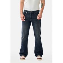 Snitch Dark Blue Denim Bootcut Casual Jeans for Men