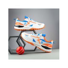 DNINE Men Orange DNINE Blaster Rubber Studs Cricket Shoes