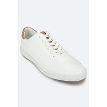 Louis Philippe White Lace Up Shoes