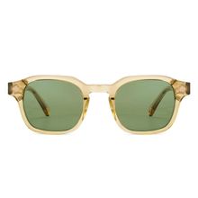 John Jacobs Gold Green Wayfarer Sunglasses-JJ S13082S (Small)