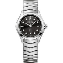 Ebel Wave Analog Anthracite Dial Women Watch- 1216316