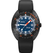 Doxa Sub 300 Carbon Date Analog Dial Color Blue Men Watch- 822.70.201.20